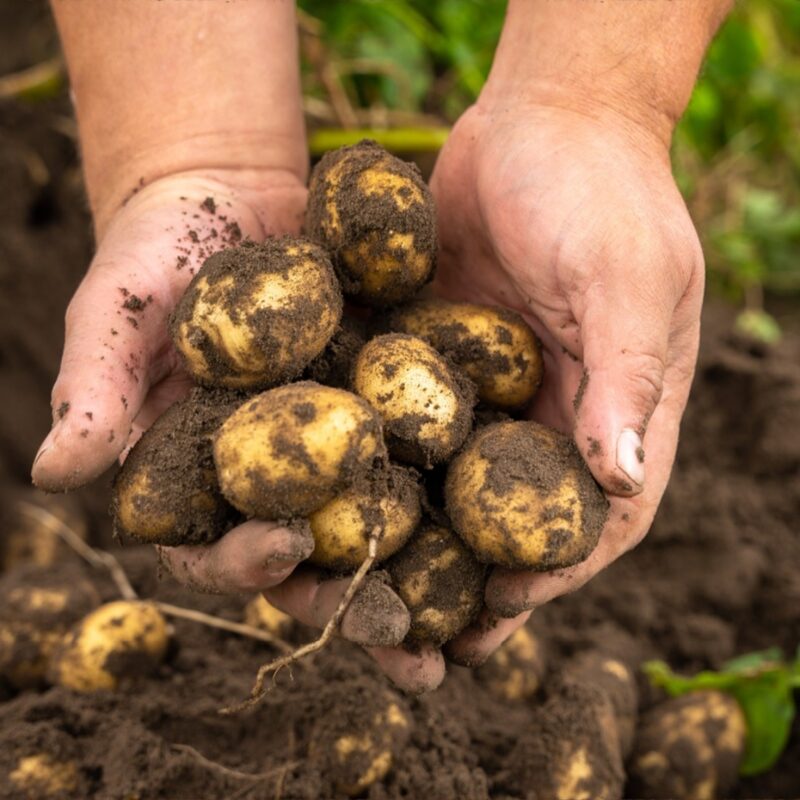 Net gerooide aardappelen